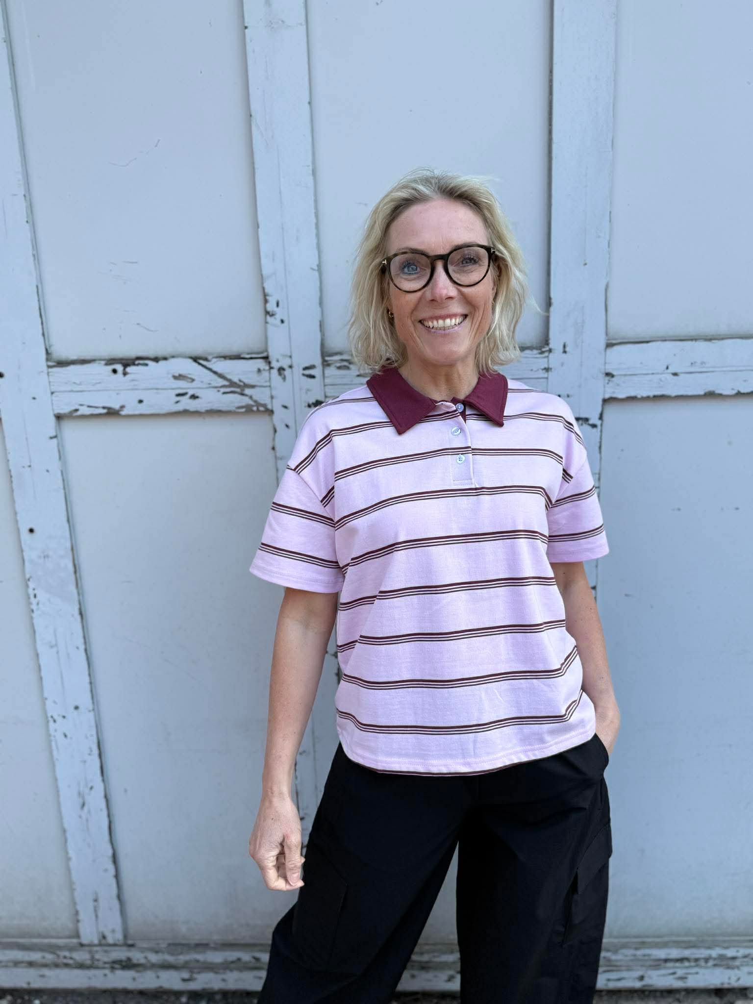 PCSADIE Polo-Shirt - Roseate Spoonbill